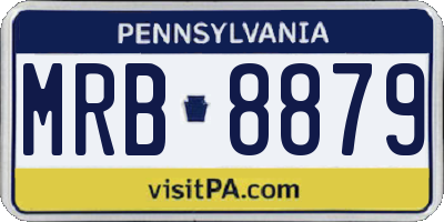 PA license plate MRB8879