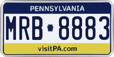PA license plate MRB8883