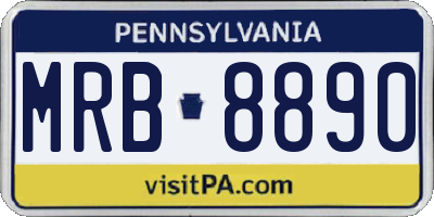 PA license plate MRB8890