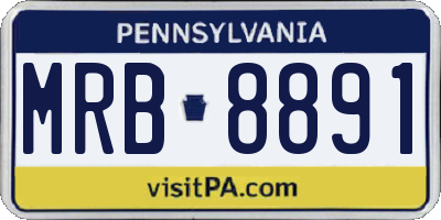 PA license plate MRB8891