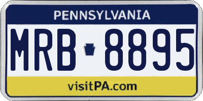 PA license plate MRB8895