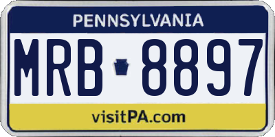 PA license plate MRB8897