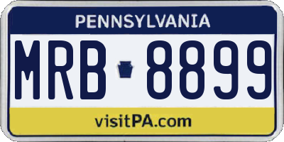 PA license plate MRB8899