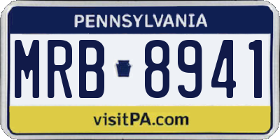 PA license plate MRB8941