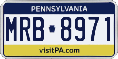 PA license plate MRB8971