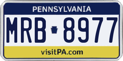 PA license plate MRB8977