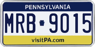 PA license plate MRB9015