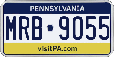 PA license plate MRB9055