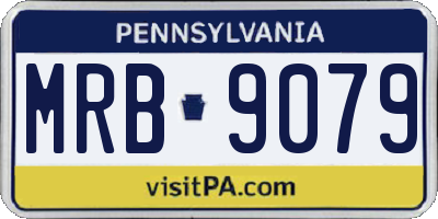 PA license plate MRB9079