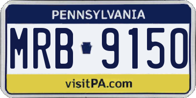 PA license plate MRB9150