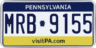 PA license plate MRB9155