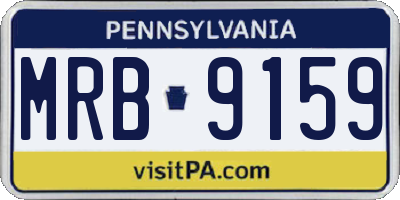 PA license plate MRB9159