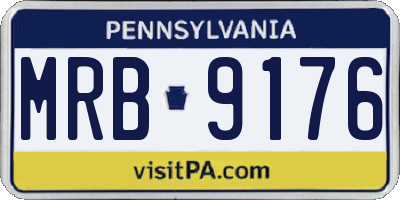 PA license plate MRB9176