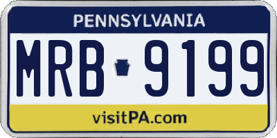 PA license plate MRB9199
