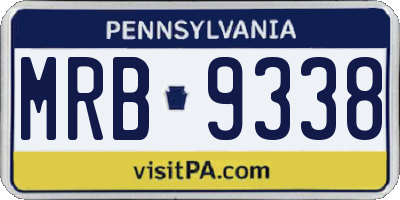 PA license plate MRB9338