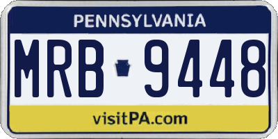 PA license plate MRB9448