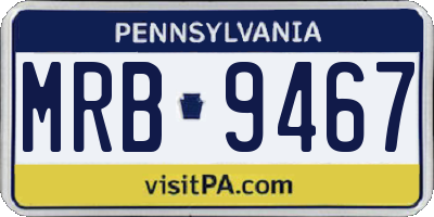 PA license plate MRB9467