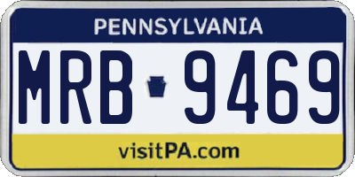 PA license plate MRB9469