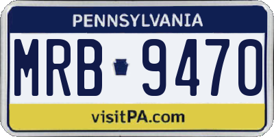 PA license plate MRB9470