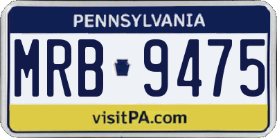 PA license plate MRB9475