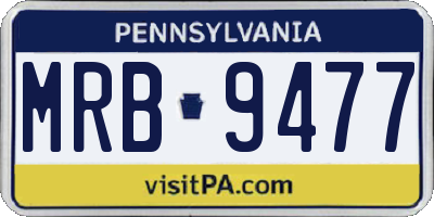 PA license plate MRB9477