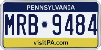 PA license plate MRB9484