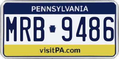 PA license plate MRB9486