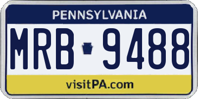 PA license plate MRB9488