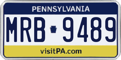 PA license plate MRB9489