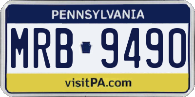 PA license plate MRB9490