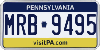 PA license plate MRB9495