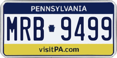 PA license plate MRB9499