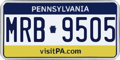PA license plate MRB9505