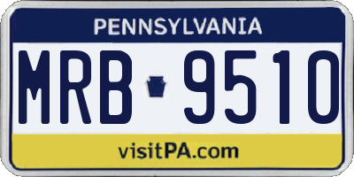 PA license plate MRB9510