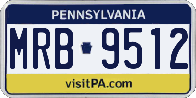 PA license plate MRB9512