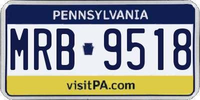 PA license plate MRB9518