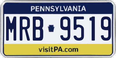 PA license plate MRB9519