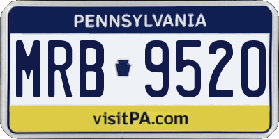 PA license plate MRB9520