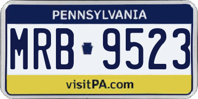 PA license plate MRB9523