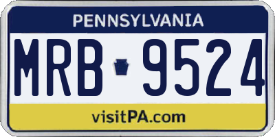 PA license plate MRB9524