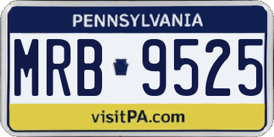 PA license plate MRB9525