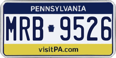 PA license plate MRB9526