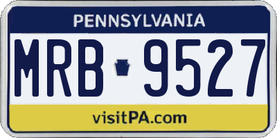 PA license plate MRB9527