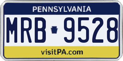 PA license plate MRB9528