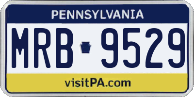 PA license plate MRB9529