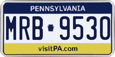 PA license plate MRB9530
