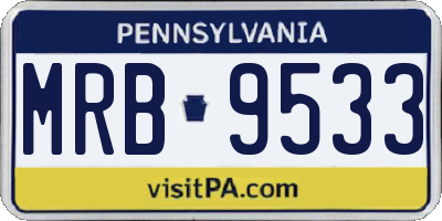 PA license plate MRB9533