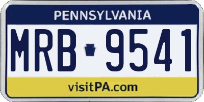PA license plate MRB9541