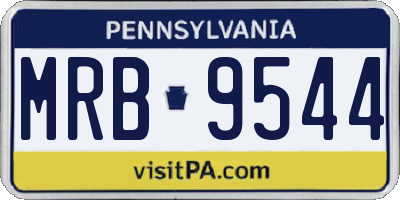 PA license plate MRB9544