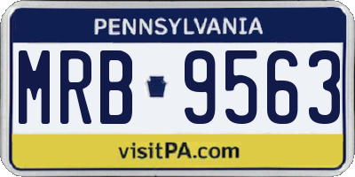 PA license plate MRB9563
